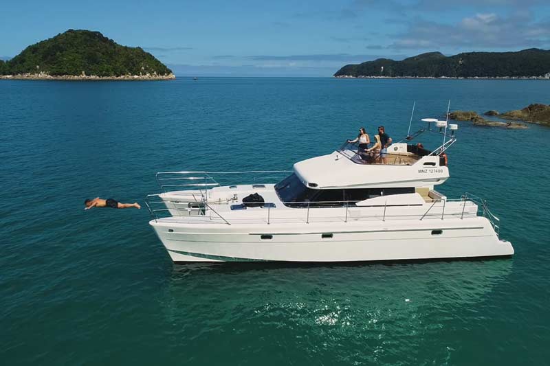 Enjoy a swim off the boat in the Abel Tasman, when you want