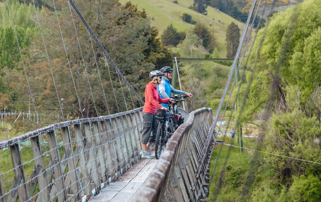 Enjoy a bike ride through the countryside and then a cruise along Abel Tasman National Park's coast